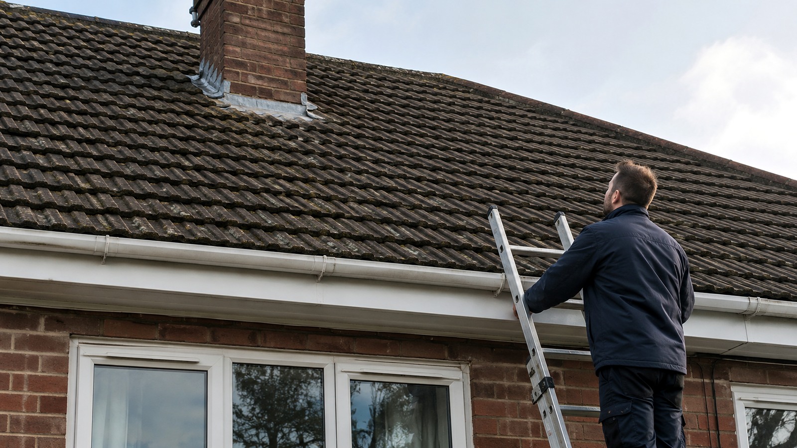 Roof inspection on an ordinary British house